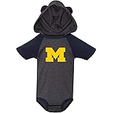 Michigan Wolverines Primary Logo Hooded Bear Ears Creeper Bodysuit