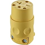 Leviton 620CV 20 Amp, 250 Volt, Cord-Outlet, Grounding (Yellow)