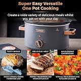Tower Cavaletto 3.5 Litre Slow Cooker Grey Rose Gold T16042GRY view 4