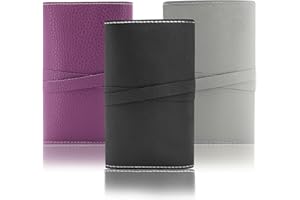 Knana 3Pcs Leather Tarot Card Bags Tarot Carrying Bag Tarot Accessories Pu Leather Tarot Storage Tool Divination Tool For Tarot Beginners (Black,Grey,Purple)