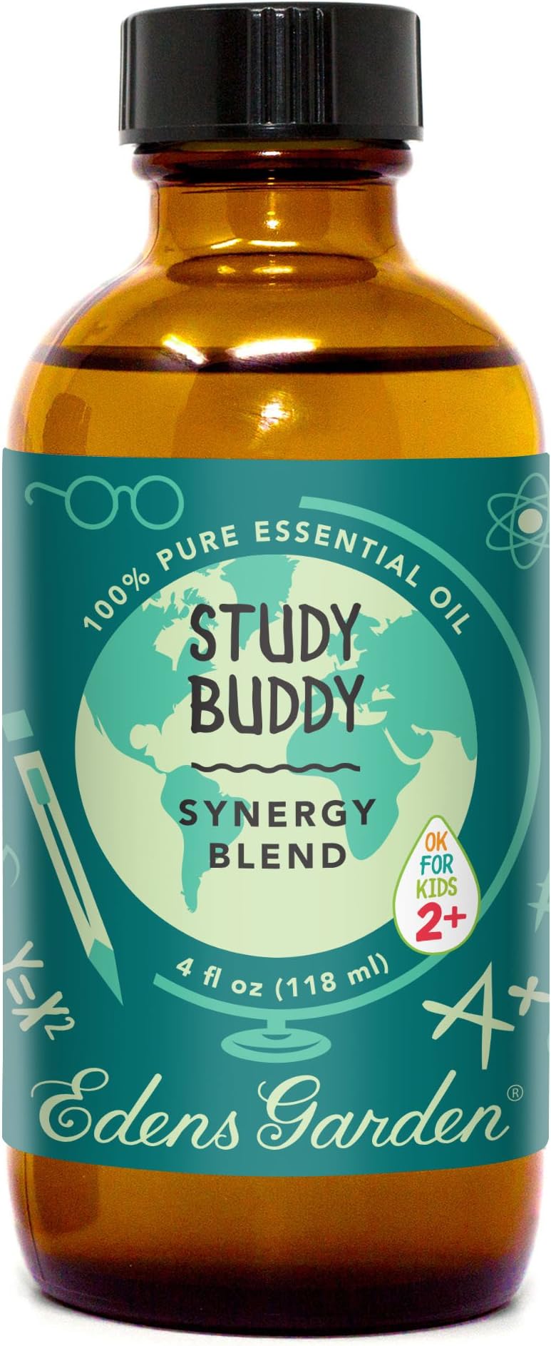 Edens Garden Study Buddy"OK For Kids" Essential Oil Synergy Blend, 100% Pure Therapeutic Grade (Child Safe 2+, Cold Flu & Energy), 118 ml