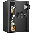3.2 Cuft Large Fireproof Safes for Home, Digital Safe Box with Alarm System, Removable Shelf and Mute Function, Anti-theft Fire Safe for Ammo, Money, Jewerly, Document