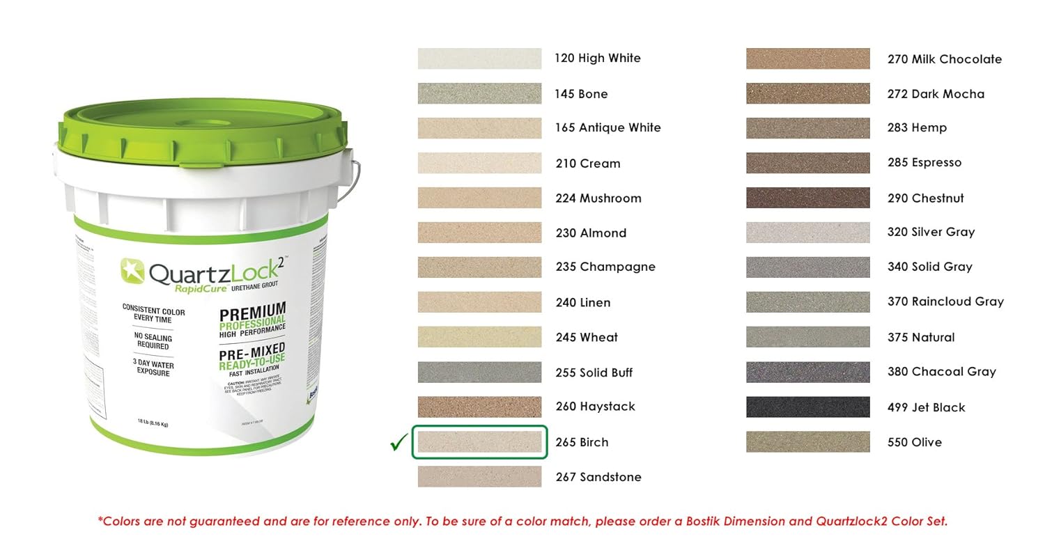 Bostik QuartzLock2 Grout 265 Birch 18 lbs. Tile Grout