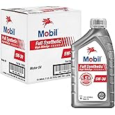 Mobil Full Synthetic High Mileage Motor Oil 5W-30, 1 Quart (6-pack)
