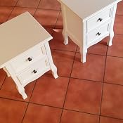VidaXL Set Di 2 Comodini – Acciaio E Vetro Temperato Bianco, Design Moderno Con 2 Ripiani, 45x30,5x60 Cm, Tavolini Da Notte