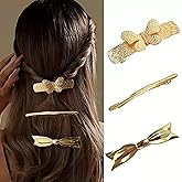 Duleylv 3 PCS Metal Hair Clips for Women Simple Hair Barrettes Large Gold Hair Accessories French Hair Clips for Long Thick Thin Hair Set 11