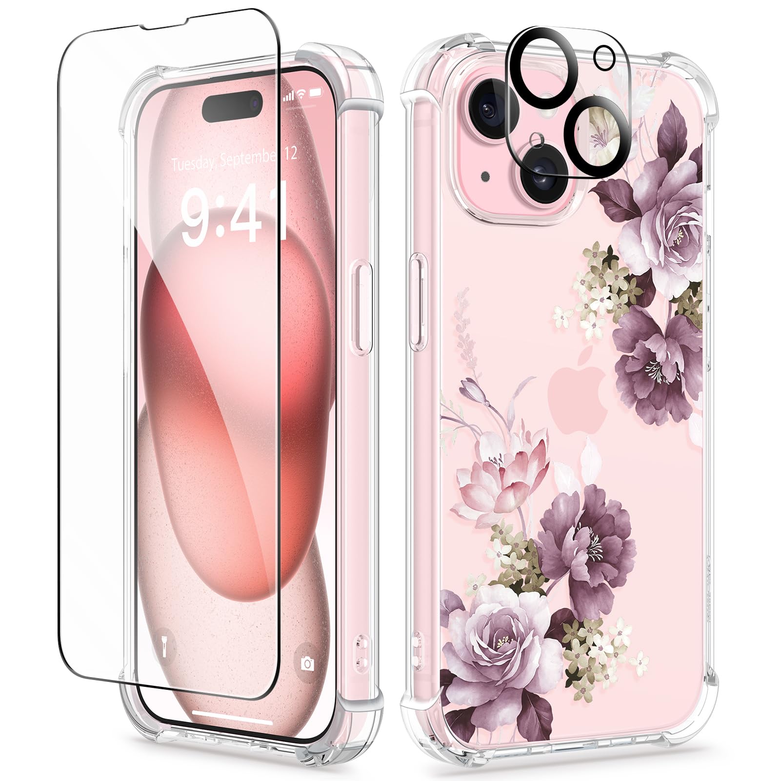 GVIEWIN 3 in 1 Designed for iPhone 15 Plus Case 6.7