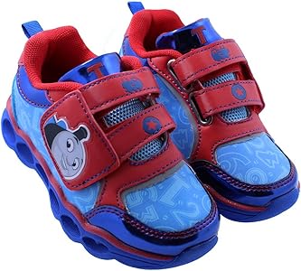 red and blue light up shoes