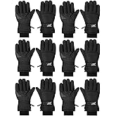 Bencailor 6 Pairs Kids Winter Gloves Waterproof Ski Glove Boy Girl Warm Snow Snowboard Mittens for Cold Unisex