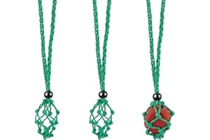 WEWAYSMILE 2 Pieces Crystal Necklace Holder, Empty Stone Holder, Necklace Cord Stone Holder, Cord Empty Stone Holder, for Pendant Necklace Jewelry Making, 30 inches(Green)