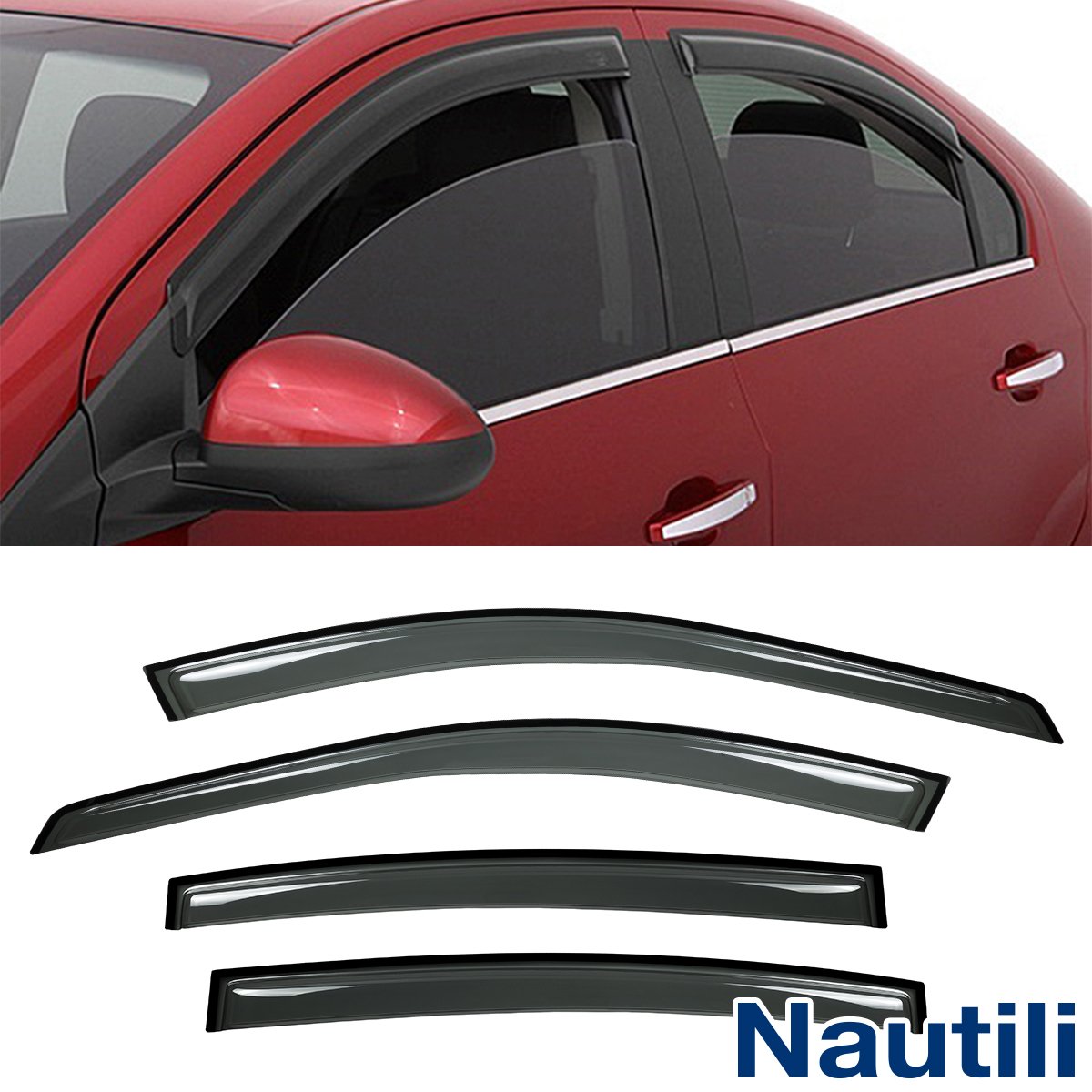 CBX Auto 4pcs Side Window Deflectors Window Visors for 02
