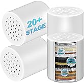 4-Pack 20 Stage Shower Filter Replacement Cartridge - Shower Head Filter Replacement Cartridge for Hard Water, Chlorine, Heavy Metals, High Output Shower Water Softener