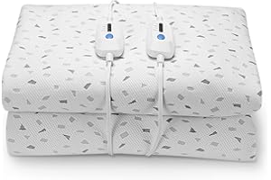 CURECURE Heated Mattress Pad Queen Size 60" x 80", Electric Underblanket Mattress Cover Bed Warmer Fit up to 15" Deep Pocket, Dual Control with 4 Heat Settings, Auto Off & Fast Heating & Machine Washable