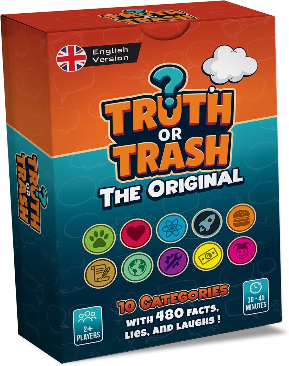 Truth or Trash – The Original Party Card Game for Adults, Teens & Families | Hilarious Quiz & Trivia Game with 480 Facts and Lies | Fun Board Game Alternative for 2+ Players, Travel & Game Night