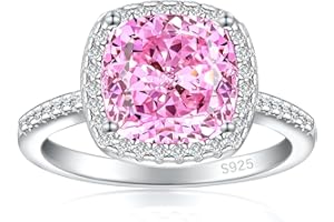 Obiyos Women's Rectangle Design High-Carbon Diamond Engagement and Promise Ring – 2CT Rectangle Cut, 925 Sterling Silver, 18K White Gold Plated, Superior to Moissanite