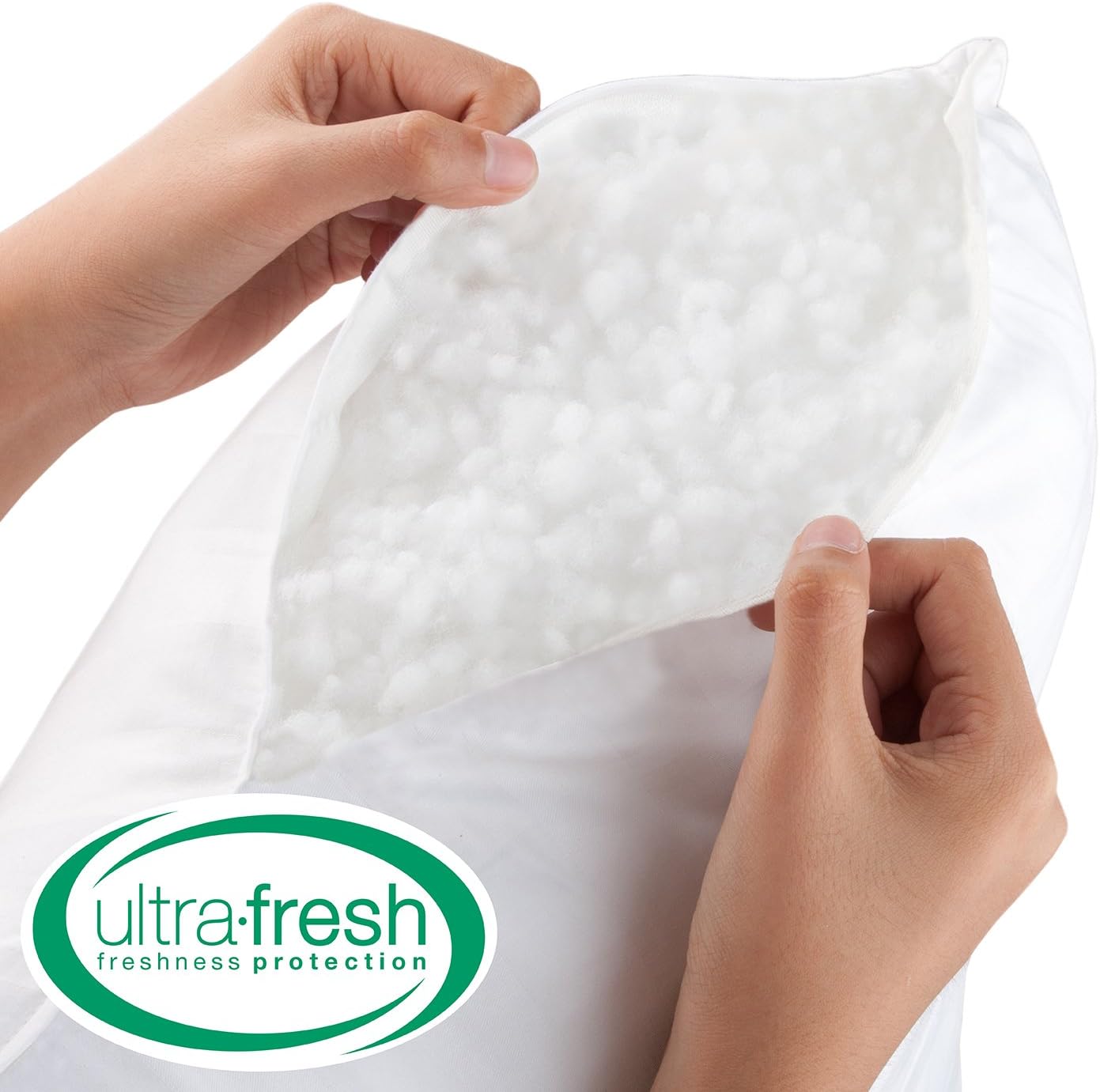 BioPEDIC 4-Pack Bed Pillows with Built-In Ultra-Fresh Anti-Odor Technology, Standard Size, White: Home & Kitchen