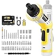 Enventor Electric Screwdriver Set, 4V Cordless Power Screwdriver Kit with 52pcs Accessories, 2000mAh Battery, Type-C Charging, 4.5Nm Screw Gun, 9+1 Torque Setting, 2 Position Handle, LED & Flashlight