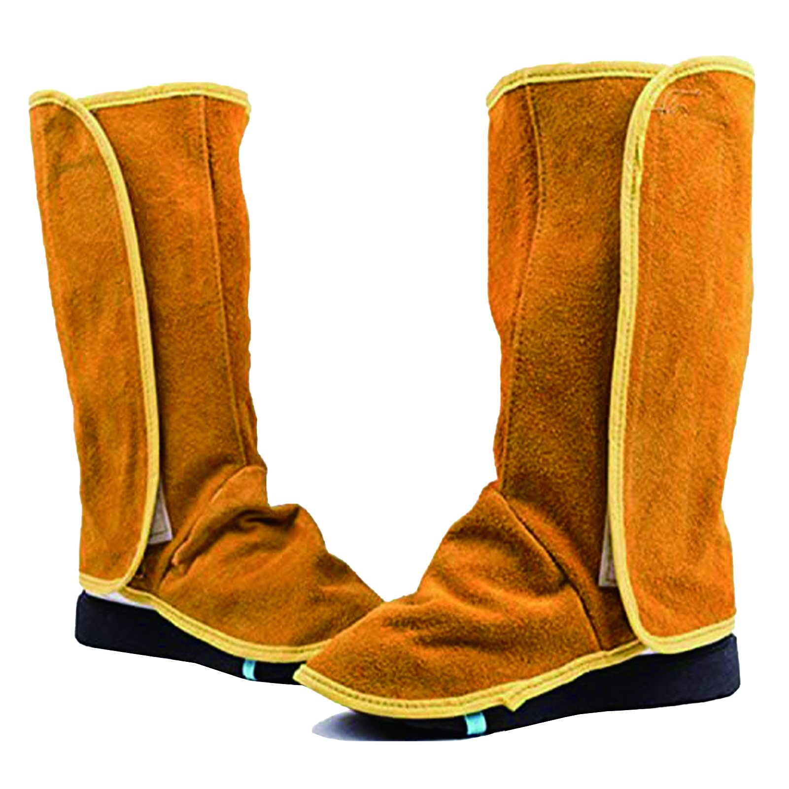 Candeon 1 Pair Welder Shoes Protector, Leather Welding Spats Flame Resistant Shoe Covers, Flame Resistant Welder Working Shoes Protector, Welding Gaiters