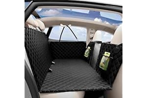 Chilino Back Seat Extender for Dogs - Large Space, Waterproof Dog Car Seat Cover for Back Seat with Hard Bottom Holds 420lbs, Upgraded Material Waterproof Pet Car Bed Dog Hammock for Car, SUV,Truck