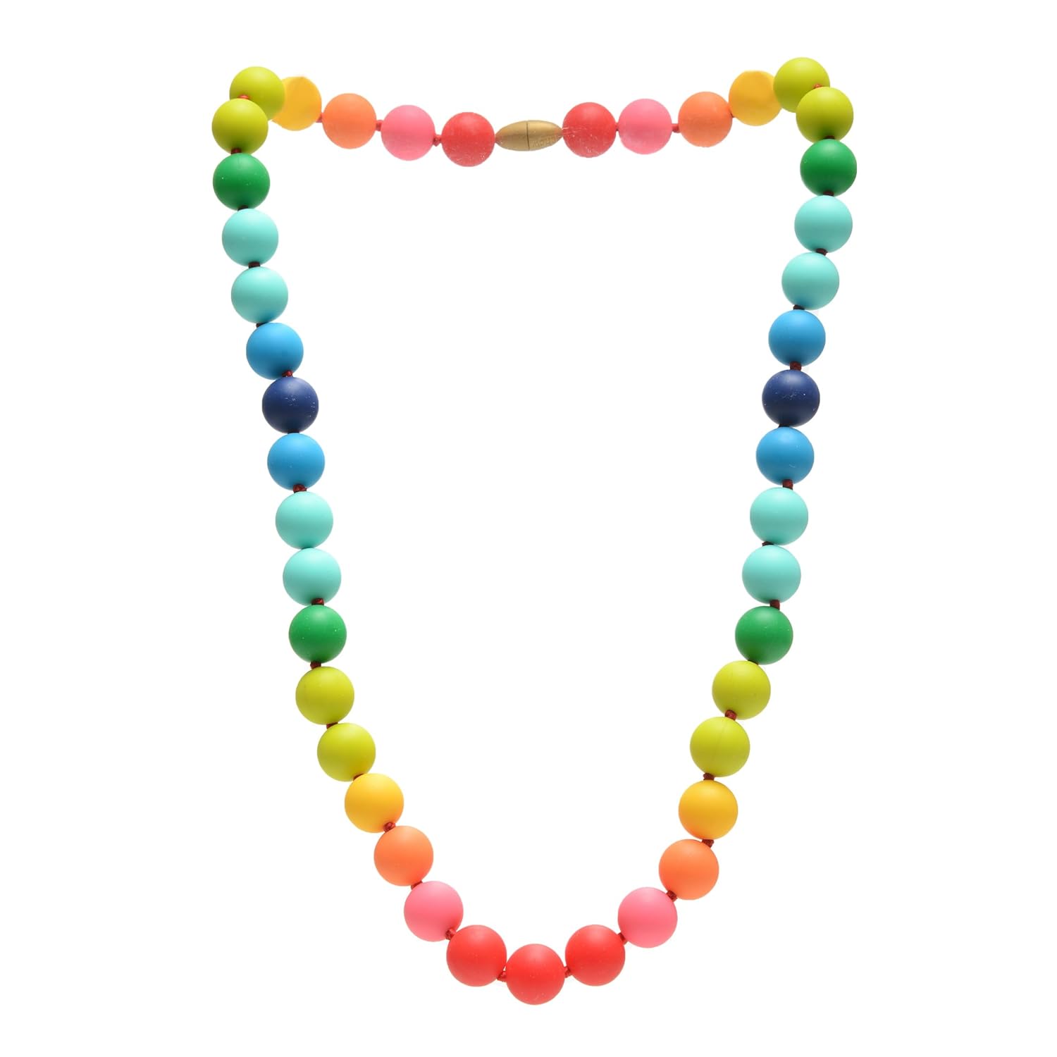 rainbow teething necklace