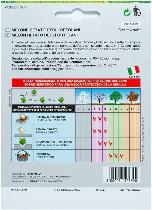 Semillas Melon Cantalupo (3 Gramos): Amazon.es: Jardín