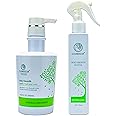 Xiaomoxuan Organic Tea Tree Deep Conditioning Hair Mask for Damaged Hair Treatment and Leave-In Conditioner Heat Protectant Spray Sulfate-Free Self Care Set - Care Bundle for Dry Ends Hair Treatment