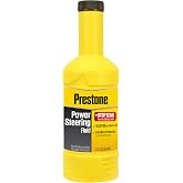 Prestone AS262-12PK Power Steering Fluid with Stop Leak - 12 oz, (Pack of 12) , Yellow