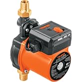 Truper 1/6 HP Pressurizing Pump, Black, Industrial, Plastic, 25 L/min Flow, 9m Max Height