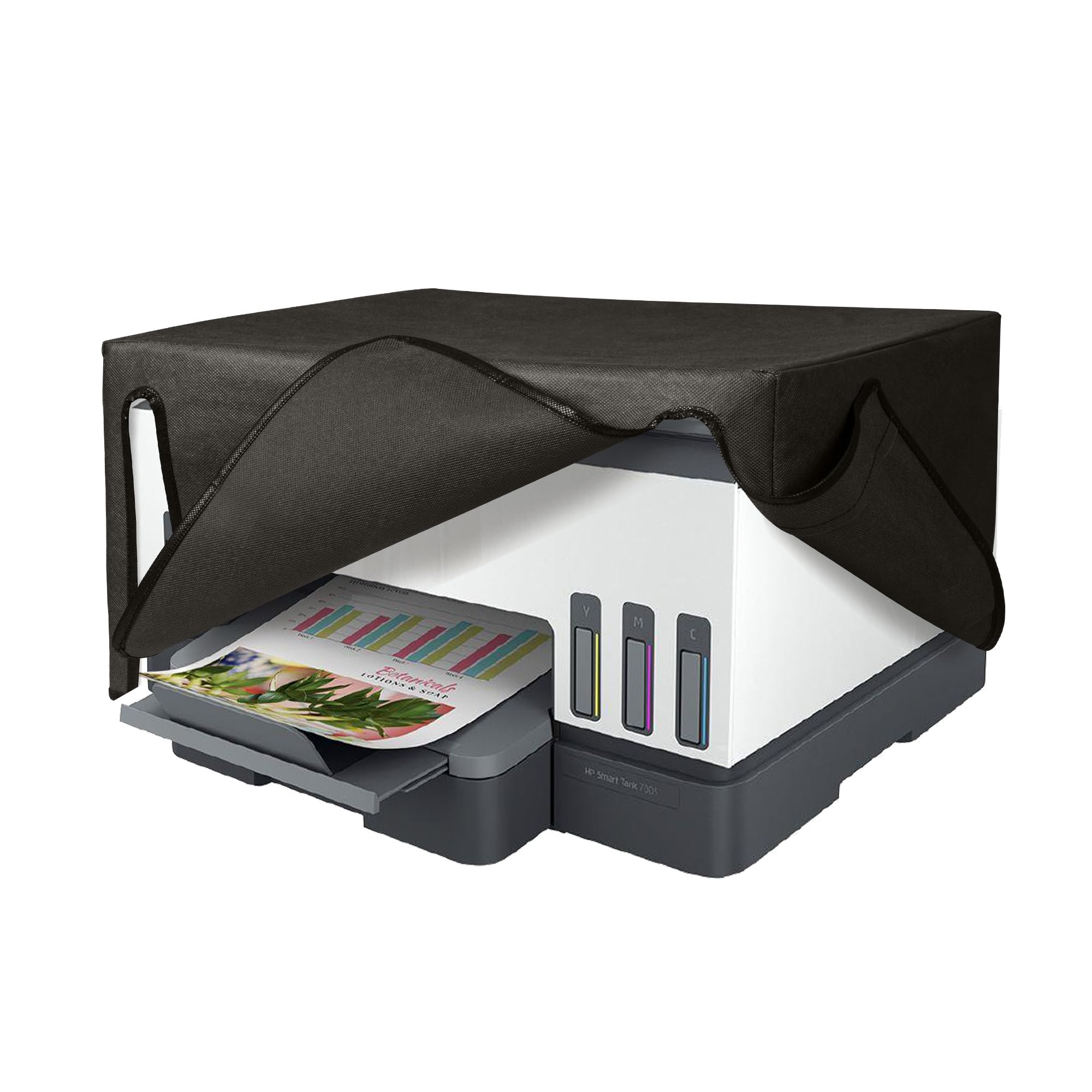 kwmobile Dust Cover Compatible with HP Smart Tank 7005 / Smart Tank 5000 - Printer Case - Fabric Protector Cover - Dark Grey