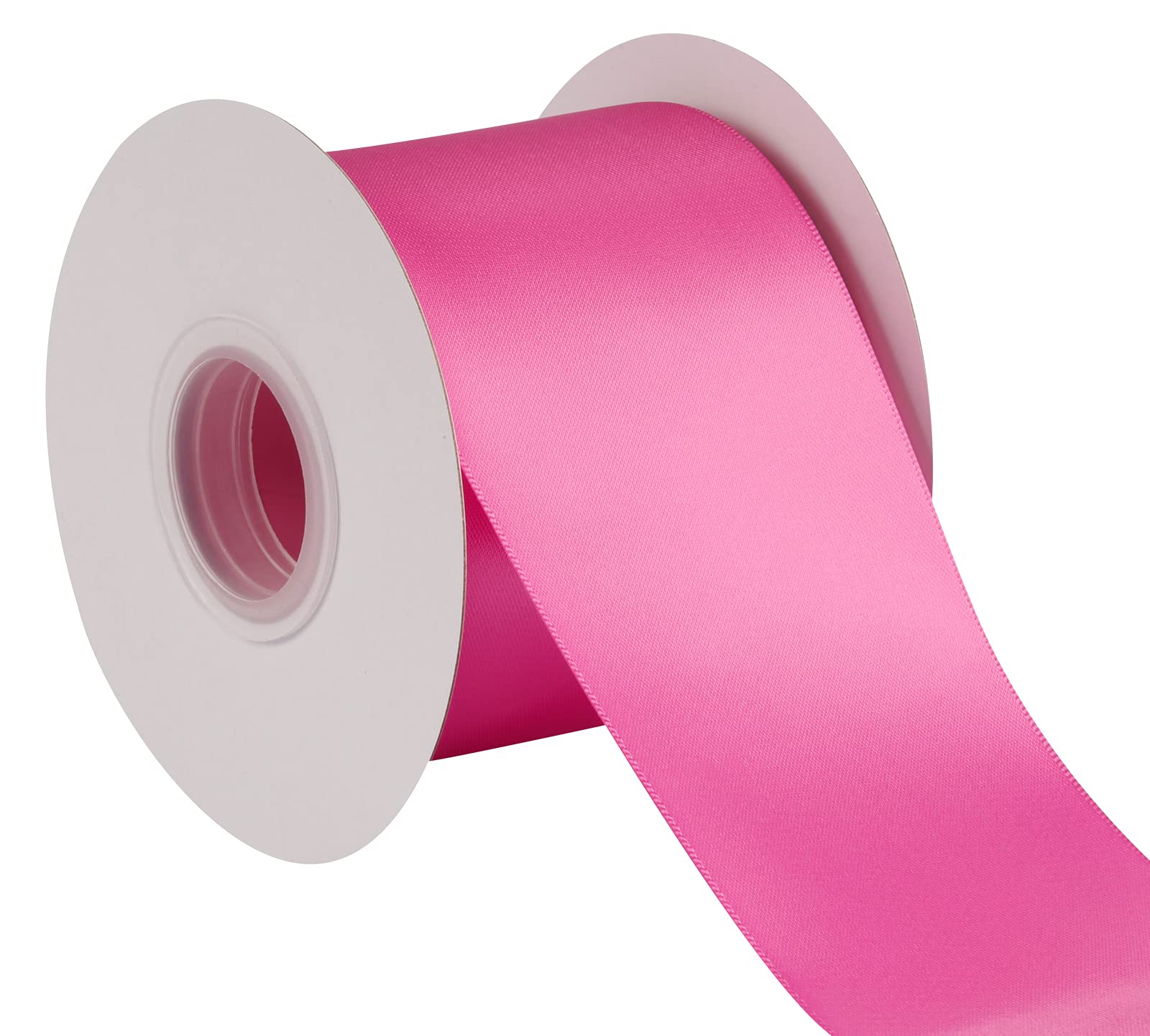 Joycrosso 75mm Double Faced Satin Ribbon 22 Meters-Roll Set for Chair Sash Gift Wrapping Party Favor Home Decoration Craft Supplies, Garden Rose