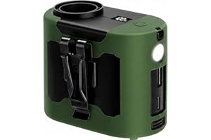 Portable Waist Fan 12000mAh Rechargeable Waist Clip Fan,MAX 40H Work Time,16000RPM Powerful 5 Speeds with LED flashlight Port