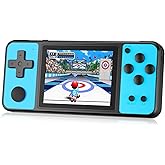 TEBIYOU 32 Bit Handheld Games for Kids Built-in 139 Video Games, 3.0" IPS Screen Rechargeable Travel Toys for Ages 4-13, Mini Electronic Gaming Player Xmas Birthday Gifts for Boys Girls (Blue)