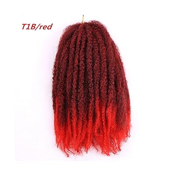 Amazon Com 9 Packs 18inch Synthetic Marley Braids With Red Brown
