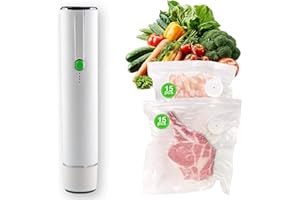 Portable Vacuum Sealer Handheld Device, Safe Compact Vacuum Sealer for Food, Device with 30 Reusable Bags, Mini Bag Sealer fo