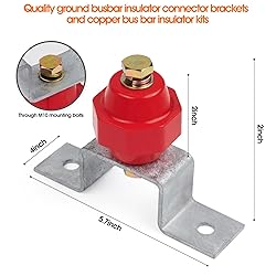 4PCS 2500V Standoff Insulators with Ground Bus Bar