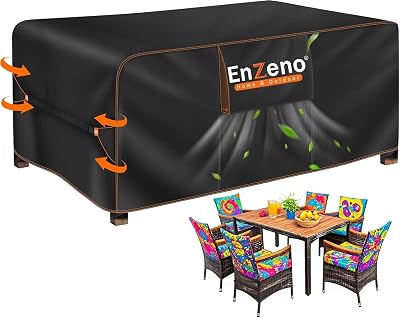 Enzeno Outdoor Table Cover 120x90 cm 420D Oxford Windproof UV Anti-UV