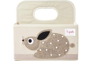 3 Sprouts Baby Diaper Caddy Organizer - Nursery Storage Bin for Boys and Girls - Tote Bag & Car Organizer with Handle - Baby 
