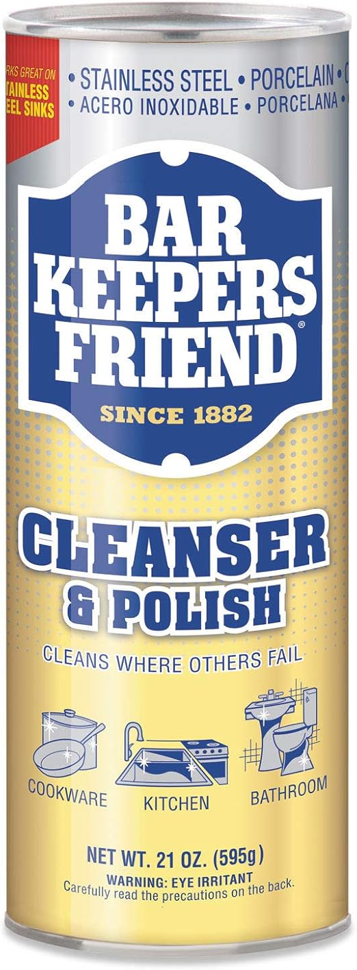 Bar Keepers Friend 11514 Cleanser and Polish Powder 21Ounce, gold