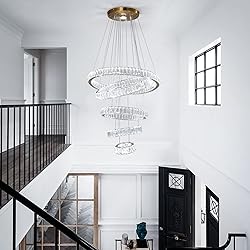 Dixun Dimmable Chandeliers LED Big Crystal
