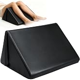 Under Knee Wedge Pillow, 20 x 16 x 12 in Triangle Bolster for Massage Table | PU Leather Wedge Pillow for Legs, w/Strap Handle, Elevating Leg Wedge Triangle Massage Table Bolster for Physical Therapy