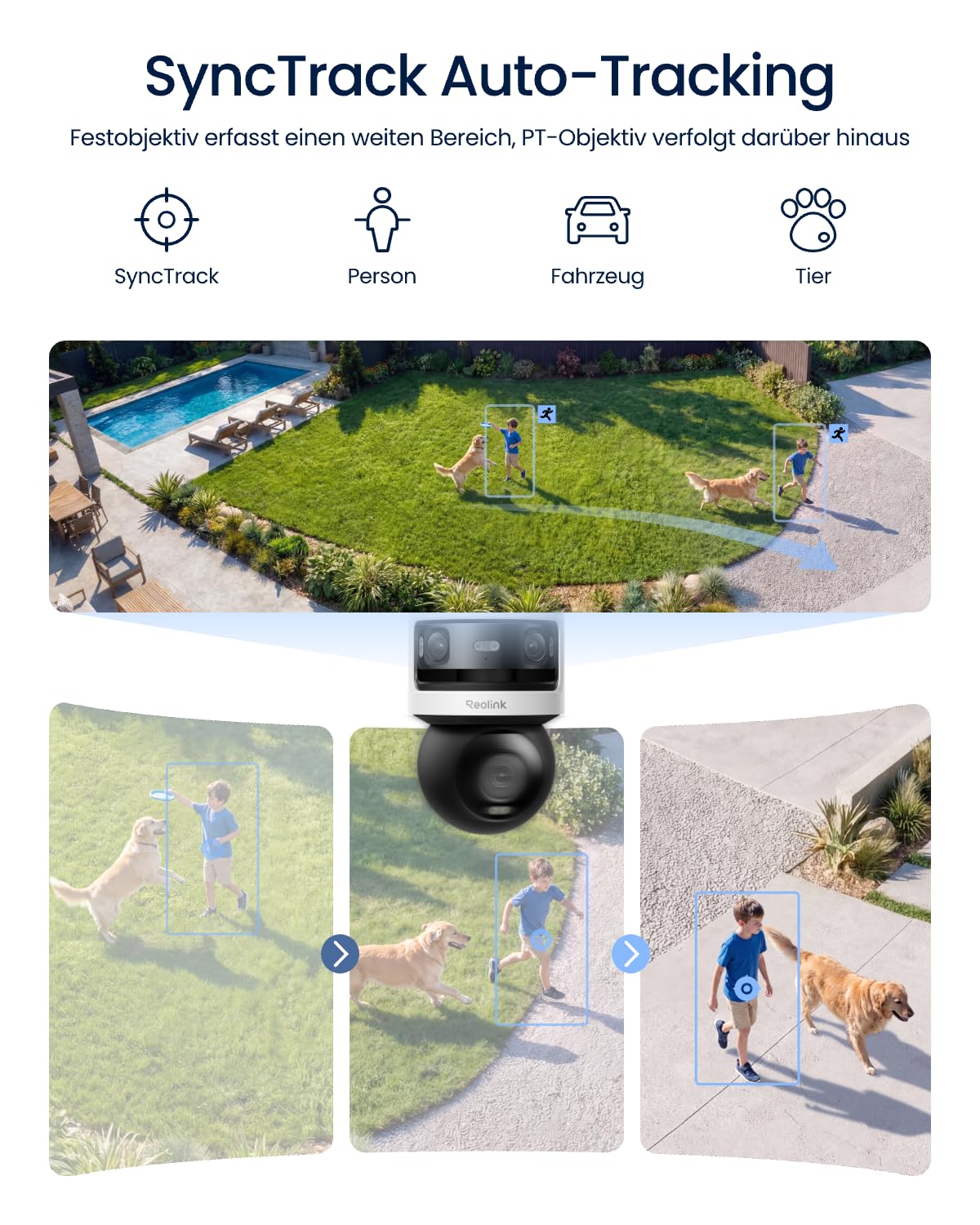 Reolink Überwachungskamera Aussen, 10MP+8MP Dreifachobjektiv, OMVI 3i WiFi 3