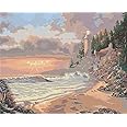 Ledgebay DIY Paint by Numbers Kit for Adults Unframed Canvas: Beginner to Advanced Paint by Numbers Kit Kits Include Acrylic Paint Set 4 Brushes & Tabletop Easel (Golden Hour 16" x 20" Unframed)