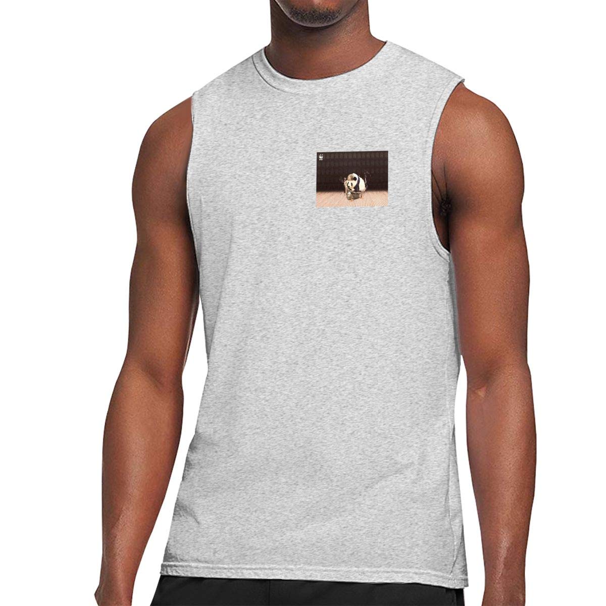 Harley Hughes Wwf Wrestling Panda Graghic Tank Tops For Sleeveless T-shirt Gray 