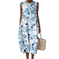 Casual Summer Fall Dresses for Women Cotton Linen