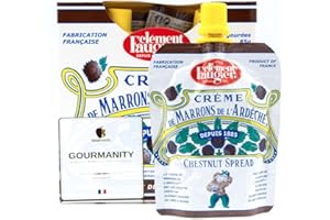 Clement Faugier Chestnut Spread From France 3oz (Pack of 4) Chestnut Jam Pouch | Creme De Marron Chestnut Puree | Chestnut Pa