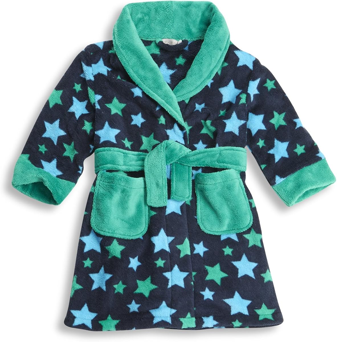 Childrens Kids Infant Boys Fleece Dressing Gown Robes, Super Soft Cosy