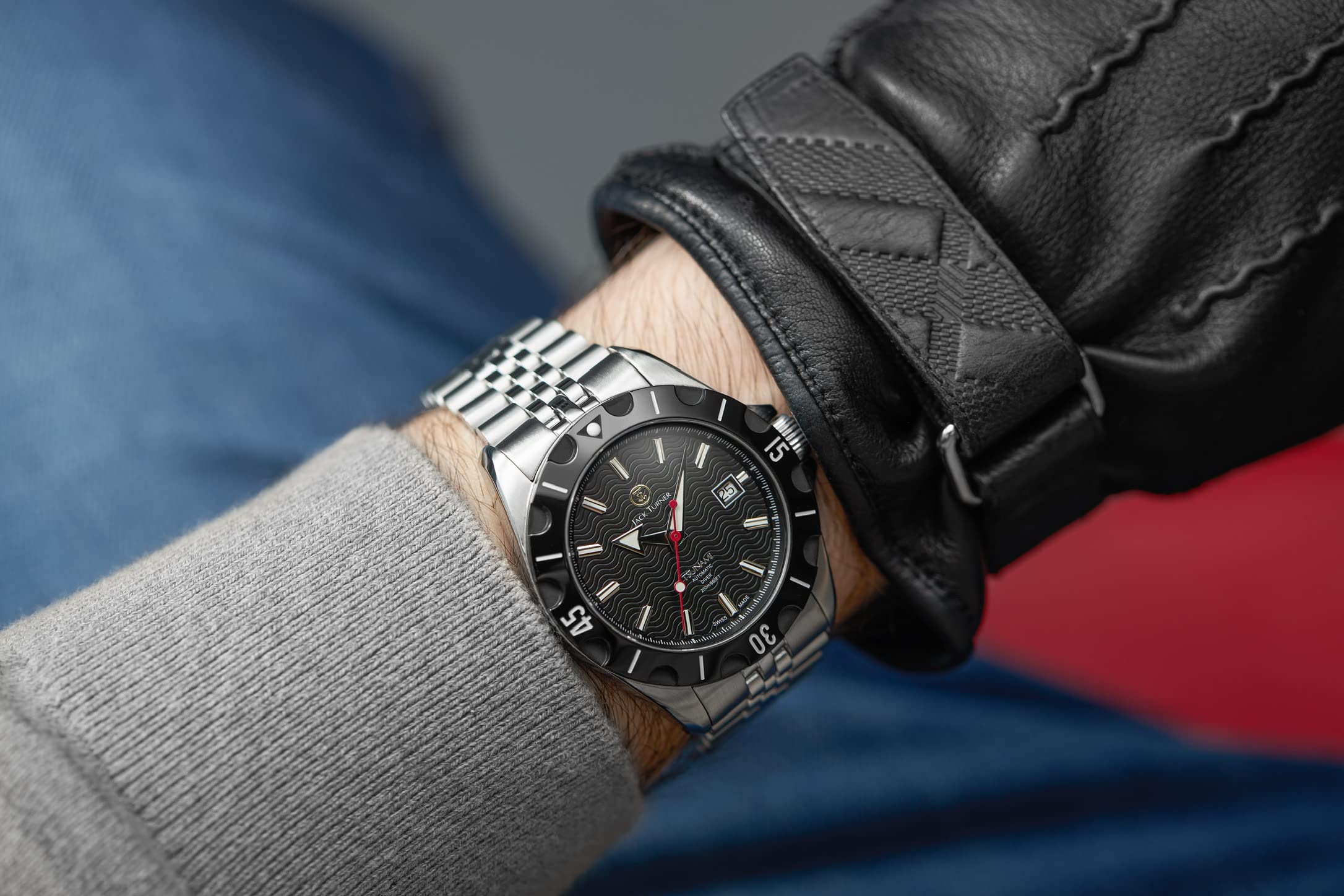 JT JACK TURNER EST. 1972 Limited Edition Swiss Automatic Sporty Dive Watch for Men