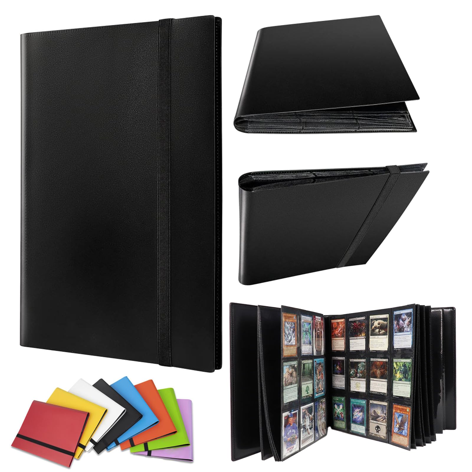 Eastrise 9-Pocket Trading Card Binder, Pocket Trading Card Album, 20 Pages Holding 360 Pockets, Durable PU Album for MTG, Pokemon, Yu-Gi-Oh, Football, and Sports Cards (Black/20 Sheets 360 Pockets) — image 1