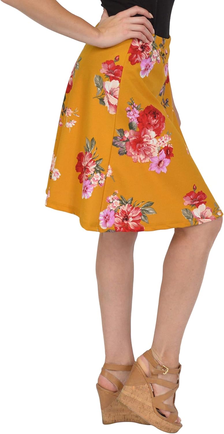 Knee Length A-Line Flowy Skirt | Comfortable Clothes for Women and Girls | S-5XL at  Women’s Clothing store