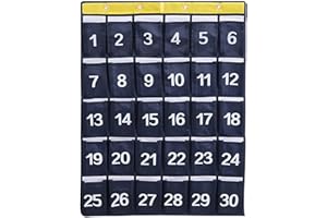 30-Pocket Numbered Organizer Bag – Hanging Storage Pockets for Daily Items, Crafts, Medications, Office Supplies – Wall-Mount